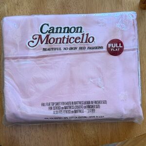 Cannon Monticello Full Flat Top Sheet (Pink)